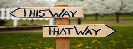 Um caminho e duas direções.